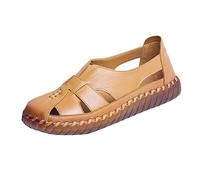 MJGkhiy Sandalias de mujer de verano cerradas por delante elegantes antideslizantes sandalia transpirable Cut Out Platform Sandals Suaves Adjustable Strappo Zapatos Ortopédicos Romanos Sandalias