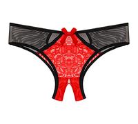 MJGkhiy Tanga mujer cintura alta tallas grandes Push Up Lencería Underwear Comfort Bragas Bikini bragas Sexy Brasileño Bragas Mujer Sin Costuras Tanga, rojo, Talla única