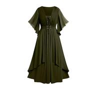 MJGkhiy Vestido medieval de mujer guerrera vintage vestido victoriano largo gótico vestido carnaval Halloween ropa cosplay viking steampunk disfraz princesa ceremonia vestido renacentista noche