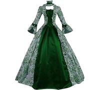MJGkhiy Vestido medieval mujer noble Curvy Vestido Carnaval Halloween Vestido victoriano Largo Gótico Vestidos Cosplay Viking Steampunk Disfraz Princesa Noche Vestido Renacentista Ceremonia
