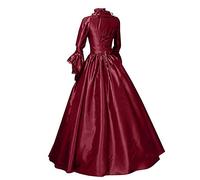 MJGkhiy Vestido medieval mujer noble elegante vestido renacentista steampunk vestido carnaval Halloween disfraz princesa gótico vestido victoriano largo fiesta ropa cosplay vikingo noche