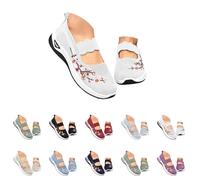 MJGkhiy Zapatillas de mujer zapatillas blancas de verano cómodas sin cordones ortopédicas zapatillas de deporte running transpirables primavera deportivas zapatillas caminata ligera planta ancha