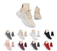 MJGkhiy Zapatillas de verano para mujer blancas deportivas cómodas Slip Ins Sneakers Running Correr Primavera Transpirable Zapatillas de deporte gimnasio negras Planta ancha Zapatillas Caminata Tenis