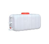 MJHETCY Portátil Agua Potable Depósito 45L/75L/100L/200L Bidón de Agua，Senderismo Camping Picnic Travel BBQ，Almacenamiento de Agua Horizontal de Plástico Grueso（Blanco）(Size:100L)