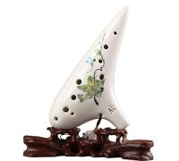 MJHYUGR Ocarina 12 Agujeros AC Alto C Llave Flauta De Porcelana Pintada Práctica Profesional para Principiantes Ocarina Autodidacta (Color : B)