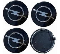 MJIKOYE 4 Piezas Coche Tapas Centrales para Opel Crossland/Insignia, Tapas para Llantas Prueba de Polvo Óxido Tapabujes Rueda Autopartes,60mm