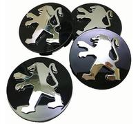 MJIKOYE 4 Piezas Coche Tapas Centrales para Peugeot 208 2015-2019 60mm, Tapas para Llantas Prueba de Polvo Óxido Tapabujes Rueda Autopartes,A