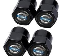 MJIKOYE 4 Piezas Tapas de Válvula de Neumático para Volvo S40 S60 S70 S80 S90, Antipolvo Antifugas Válvula Neumático Accesorios Neumáticos