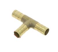 MJINA Accesorio de tubería de Empalme de latón en Forma de T, Conector de púas de Cobre de 3 vías de 4, 6, 8, 10, 12 y 16 mm, Adaptador de acoplador de Aire, Agua y Aceite.(16-10-16mm)