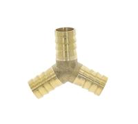 MJINA Accesorio de tubería de Empalme de latón en Forma de Y, Conector de púas de Cobre de 3 vías, Adaptador de Acoplamiento neumático, 4, 5, 6, 8, 10, 12, 14 y 19 mm(12-10-10mm)