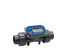 MJINA Caudalímetro Digital de turbina DN15-DN80 con Pantalla L/C/D electrónica y tubería de PVC for Agua líquida.(DN10)