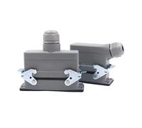 MJINA Conector Industrial Pesado Conector Rectangular de 32 Pines Conector Macho Hembra de 10 Pines Crimpado de Tornillo HA HE Tipo Harting(16 Core Top Line)