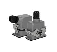 MJINA Insertos de Conector Pesado de 6 Pines, 500 V, 16 A, Contacto Industrial, Toma de Corriente con Cabeza de Tornillo, Entrada Lateral/Superior, núcleo de Cubierta HDC-HE-06(Side Entry)