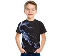 Mjjsk Camiseta de manga corta para niños, de verano, a la moda, para niños, casual, cuello redondo, divertida, para la escuela, suave, cómoda, B-1-blanco, 10-12 años