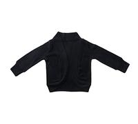 Mjjsk Cárdigan de punto de manga larga con frente abierto para niñas, estilo casual, holgado, para exteriores, para niños, cómodo, suave, Negro, 1-2 años
