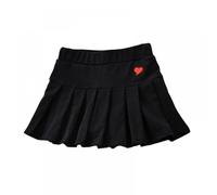Mjjsk Minifalda plisada de verano para niñas, falda acampanada con pantalones cortos, cintura elástica, falda acampanada, falda casual para patinadora, Negro, 2-3 años