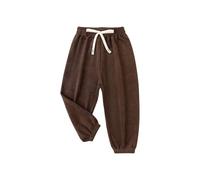 Mjjsk Pantalones de pana para niños, pantalones casuales con cintura elástica, pantalones de jogging para niños, pantalones clásicos lisos, pantalones de jogging suaves para niños, pantalones de