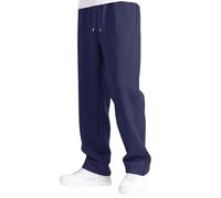 Mjjsk Pantalones deportivos de pierna ancha para niños, holgados, para correr, para la escuela, informales, deportivos, clásicos, lisos, ropa de calle, Y2-2-azul, 13-14 años