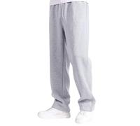 Mjjsk Pantalones deportivos de pierna ancha para niños, holgados, para correr, para la escuela, informales, deportivos, clásicos, lisos, ropa de calle, Y2-3-gris, 13-14 años