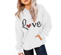 Mjjsk Sudaderas con capucha para niñas, diseño de corazones, de manga larga, para la escuela, informal, acogedora, a la moda, para niños, Z1-1-blanco, 2-3 años