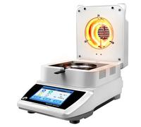 MJMLUCK Analizador de Humedad electrónico halógeno de 120 g, con Pantalla, Temperatura de 40 a 180 °C, diámetro de Bandeja de Muestra de 100 mm, legibilidad de Humedad del 0,01%, para Alimentos y p