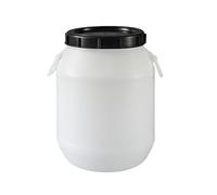 MJMLUCK Barril de plástico para almacenar Agua, bidón de HDPE con Tapa de Doble Capa, Recipiente Sellado con Asas, bidón para Agua/Granos para elaboración de Cerveza casera, Agricultura o Industria