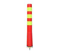 MJMLUCK Bolardos de Seguridad de plástico para estacionamientos, Poste demarcador de tráfico con Collar Reflectante, Conos de precaución privados de Seguridad Vial Flexibles, par