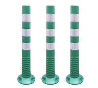 MJMLUCK Bolardos de Seguridad de plástico para estacionamientos, Poste demarcador de tráfico con Collar Reflectante, Conos de precaución privados de Seguridad Vial Flexibles, paq