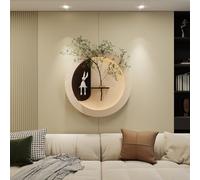 MJMLUCK Decoración de Pared 3D Vision con luz LED, Pintura Creativa en Piedra Arenisca, luz LED Decorativa para vestíbulo de Hotel, Sala de Estar y Dormitorio, Interruptor con Control Remoto (Negro,