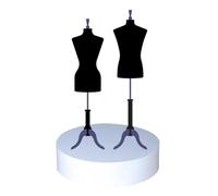 MJMLUCK Expositor de Ropa, Plataforma para Tienda de Novias, Pedestal cilíndrico, mostrador Redondo, Pedestal para exhibir Colecciones, Figuras y Zapatos (Blanco, 50 x 15 cm/19,6 x 5,9 Pulgadas