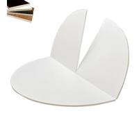 MJMLUCK Extensor de Tablero Plegable de 55 a 63 Pulgadas para Mesa Redonda de Madera sin Patas, Tablero Temporal portátil para Mesa de Comedor o de café, Plegable en 4 Partes (Blanco, 130 cm/51