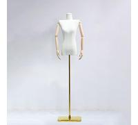 MJMLUCK Maniquí Femenino con Torso sujetable con alfileres, 57-80.7 Pulgadas. Forma de Vestido con Torso de maniquí Femenino, Altura Ajustable para exhibición de Ropa, Costura, portátil, cuadra
