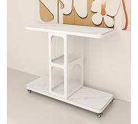 MJMLUCK Mesa de Bar Industrial, Mesa Rectangular Alta para Cocina y Comedor, con Patas Resistentes y Superficie fácil de Limpiar, Ideal para Cocina, Sala de Estar, Comedor o recibidor (Blanca)