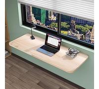 MJMLUCK Mesa Plegable de Pared - Mesa de Comedor portátil para lavandería, Mesa de Cocina Flotante Que Ahorra Espacio - Plegable con Soporte para fácil Almacenamiento (Nogal, 50 x 50 cm/20 x 20