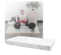 MJMLUCK Pedestales Cuadrados, pedestales elevados para Tiendas de Ropa, Plataforma de exhibición Cuadrada de 10 cm de Altura, para Accesorios de Boda (Blanco, 120 x 30 x 10 cm)