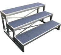 MJMLUCK Plataforma para Coro con peldaño de Alfombra Antideslizante (Paquete de 1, 2 y 4 Unidades), para escuelas, para Fotos grupales comerciales, para escenarios de 1, 2 o 3 Niveles, para Eve