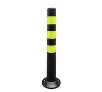 MJMLUCK Postes de señalización de tráfico Flexibles, Conos de precaución, Barrera de Seguridad de plástico de 76 cm de Alto para estacionamiento Comercial con Banda Reflectante,