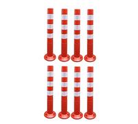 MJMLUCK Postes de señalización de tráfico Flexibles, Conos de precaución, Barrera de Seguridad de plástico de 76 cm de Alto para estacionamiento Comercial con Banda Reflectante,
