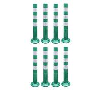 MJMLUCK Postes de señalización de tráfico Flexibles, Conos de precaución, Barrera de Seguridad de plástico de 76 cm de Alto para estacionamiento Comercial con Banda Reflectante,