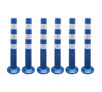 MJMLUCK Postes de señalización de tráfico Flexibles, Conos de precaución, Barrera de Seguridad de plástico de 76 cm de Alto para estacionamiento Comercial con Banda Reflectante,