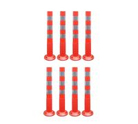 MJMLUCK Postes de señalización de tráfico Flexibles, Conos de precaución, Barrera de Seguridad de plástico de 76 cm de Alto para estacionamiento Comercial con Banda Reflectante,