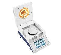 MJMLUCK Probador de Humedad electrónico, analizador de Humedad halógeno, con Pantalla táctil, 2 Modos de Secado, Interfaz RS232, para análisis de Humedad rápidos y precisos en Laboratorios (50 g/0,0