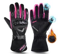 mjmoto Guantes de motocicleta para mujer, impermeables, a prueba de viento, guantes de moto para mujer, guantes de motocicleta para montar, pantalla táctil, guantes de moto para motocross, invierno