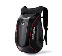 mjmoto Mochilas de motocicleta para hombre, bolsas para casco, impermeables, rígidas, 30-48 L, bolsa de viaje de almacenamiento expandible, Rojo -, XL, Motocicleta
