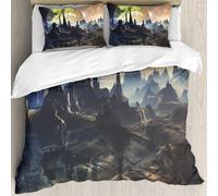 MJNLYDAO Ropa de Cama Cubierta de Conjunto elaborado en algodón 100%.,Especialmente Adecuado para hipoalérgicos,Ruinas alienígenas abandonadas en un Planeta distante,228x264cm