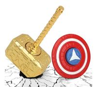 Mjolnir Fidget Spinner Juguete para Niños y Adultos, Martillo de Thor, Spinner a Mano Llavero Transformable 2 en 1 de Metal, Regalo de Oficina Infinity Cube para Anti-Ansiedad