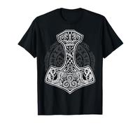 Mjolnir Martillo de Thor Runas Mitología Valhalla Vikingo Camiseta