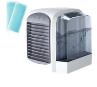 MJOYIS Breezebox AC, Breeze Box Air Conditioner, Ice Portable Fan with Water Box Removable, 3 Speeds Big Power Desktop Cooler, Fast Cooling for Bedroom, Office, Home, Apartments(Gray)