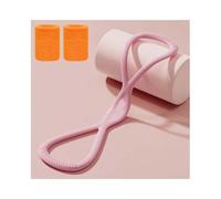 MJOYIS Luminousdo Resistance Bands, Figure 8 Exercise Bands for Women Men, Latex Stretch Elastic Band with Handles, Work out Chest Expander, Weight Fitness Pulling Rope for Legs, Yoga(Pink-25lb)