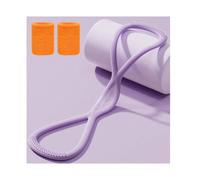 MJOYIS Luminousdo Resistance Bands, Figure 8 Exercise Bands for Women Men, Latex Stretch Elastic Band with Handles, Work out Chest Expander, Weight Fitness Pulling Rope for Legs, Yoga(Purple-25lb)